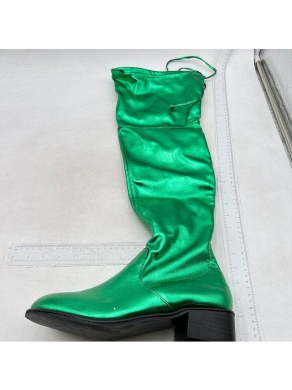 Women Trendy Over The Knee Boots Flats Pointed Closed Toe Thigh High Low Heel